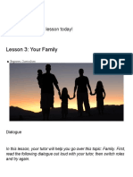 Lesson 3 - Your Family - Cambly Content
