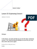 Lesson 23 - Expressing Concern - Cambly Content