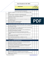 ISO 18001 Checklist