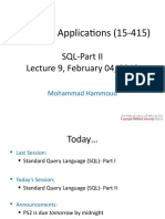 Lecture9 SQL PartII 4feb 2018