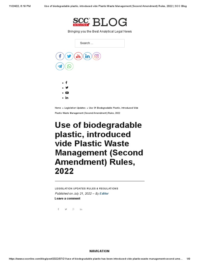 use-of-biodegradable-plastic-introduced-vide-plastic-waste-management