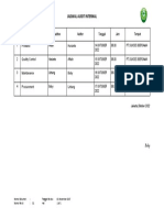 Form Jadwal Audit Internal CP 2