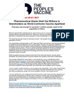 Peoples Vaccine Pharma Payouts Press Release - 2021-04-22
