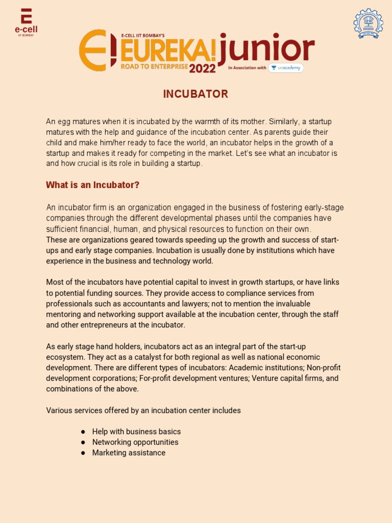 Understanding the Roles of Incubators, Accelerators, and Venture