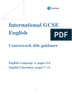 Coursework Title Guidance