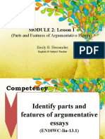 1.PPT Parts and Features of Argumentative Essays