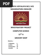 CS Investigatory On Grocery Shop