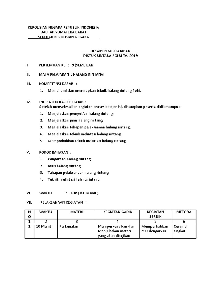 Teknik Halang Rintang Polri | PDF