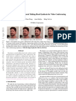 One-Shot Free-View Neural Talking-Head Synthesis For Video Conferencing