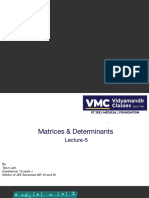 Properties of Matrices & Determinants