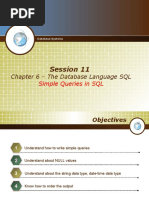 10 - Chapter 6 - Simple Queries in SQL