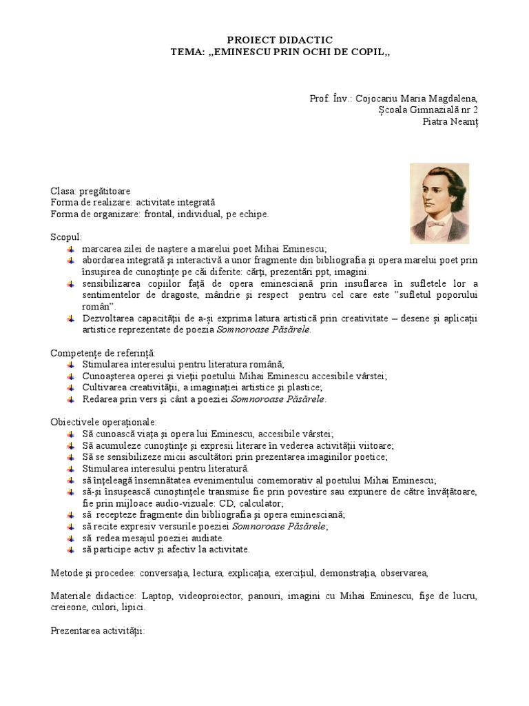 Proiect Cojocariu Maria Magdalena | PDF