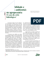 Sustentabilidade e Impactos Ambientais Da Agropecuária: O Caso Do Ciclo Hidrológico