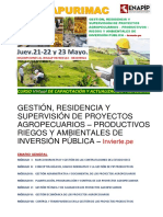 Curso VIRTUAL Residencia Supervision PIPs Productivos y Ambientales Apu 2020