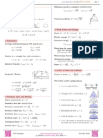 Formula Sheet for Mechanics