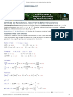 Límites de Funciones, Resolver Indeterminaciones, Ejercicios