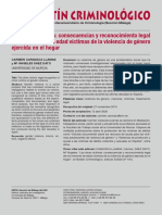 Las Otras Víctimas: Consecuencias y Reconocimiento Legal de Los Menores de Edad Víctimas de La Violencia de Género Ejercida en El Hogar