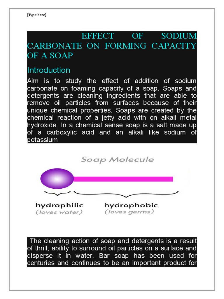 Effect of Sodium Carbonate On Forming Capacity of A Soap PDF Soap