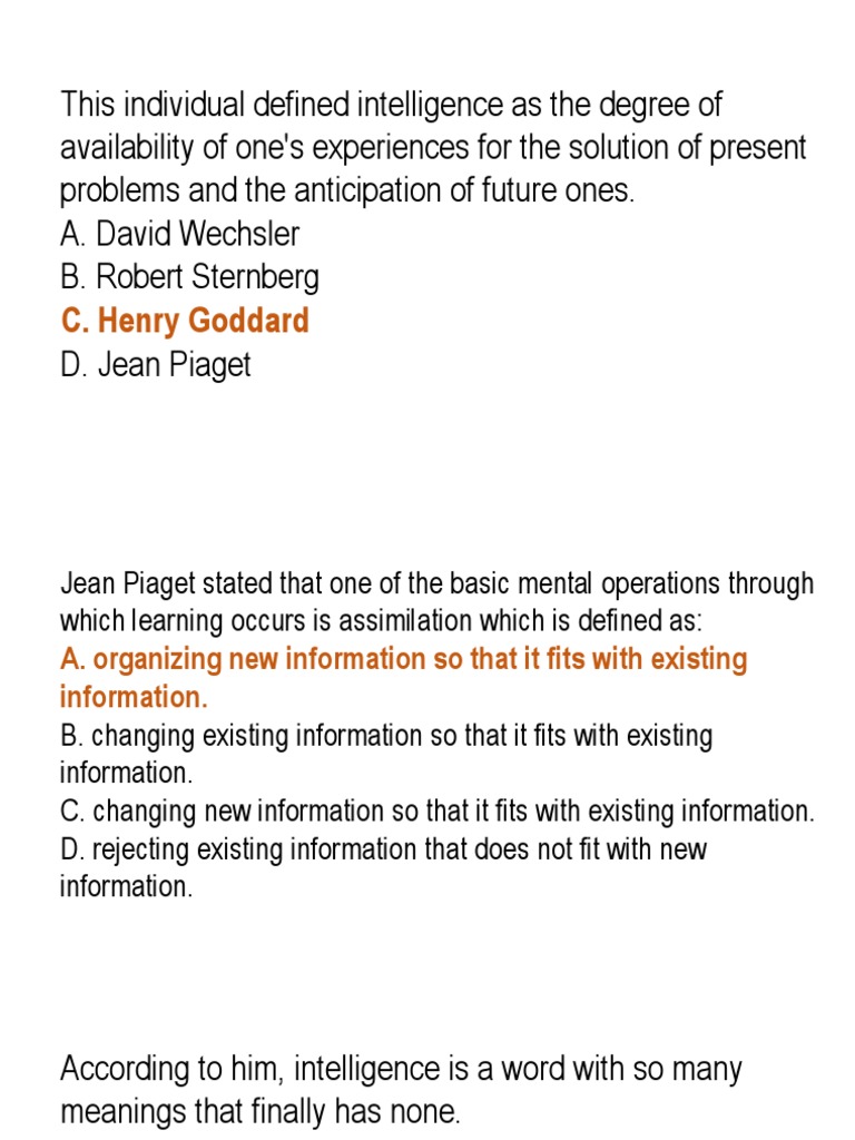 Understanding Intelligence and Assessment | PDF | Intelligence Quotient ...