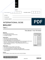 9201 Question Paper2 International Gcse Biology Jun22