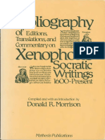 Bibliography of Editions, Translations and Commentary On Xenophon's Socratic Writings 1600-Present