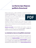 10 Hábitos Diarios Que Mejoran Tu Equilibrio Emocional