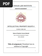 Assignment, Paper-i, Copyright