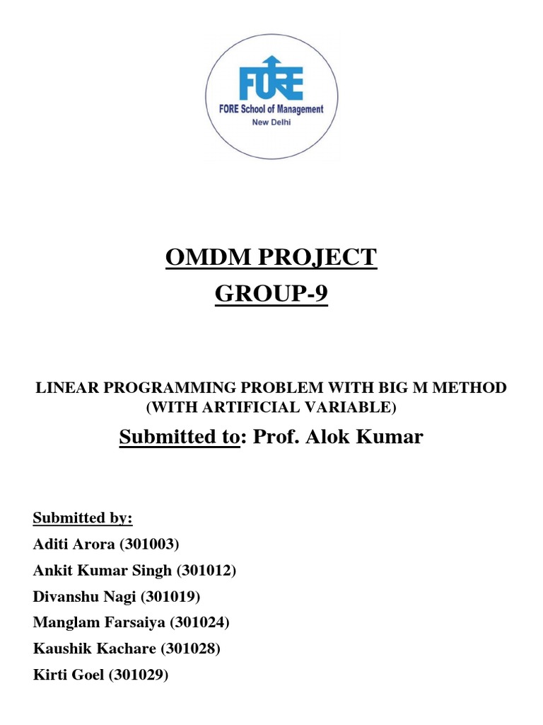 Operations Management And Decision Making Pdf Mathematical Optimization