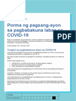 Porma NG Pagsang Ayon Sa Pagbabakuna Laban Sa Covid 19