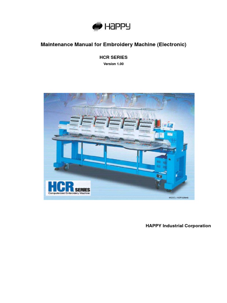 Maintenance Manual For Embroidery Machine (Electronic) PDF Power