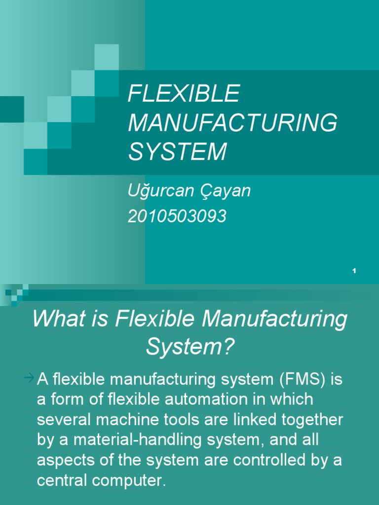 Flexible Manufacturing System PDF Engineering Computer Science