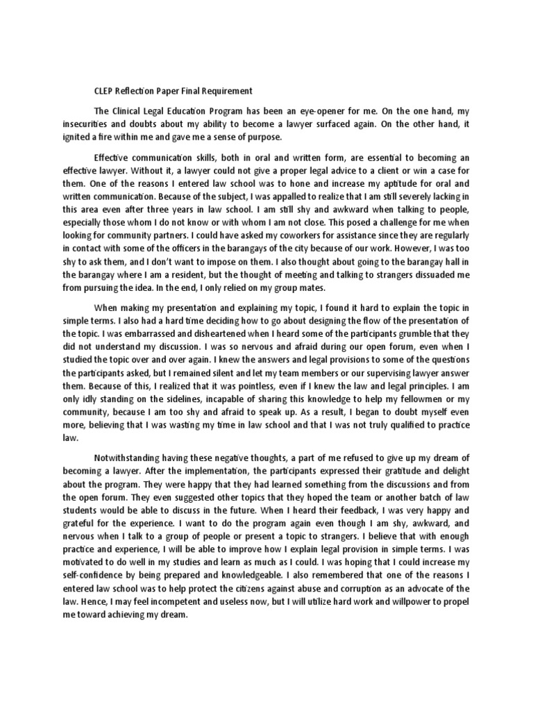 Reflection Paper | PDF | Psychological Concepts | Behavior Modification