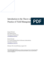 Introduction To The Theory and Practice of Yield Management