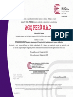 AGQ Certificado INACAL