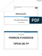 Aula 8 - Tipos de Ferro Fundidos