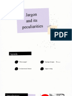 Jargon and Its Peculiarities