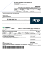 Recibo de pagamento de serviços de internet