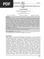 Customer Value Analysis Using Weighted RFM Model: Empirical Case Study