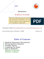 Quadratics: Basic Mathematics