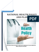 National Health Policy and Plan