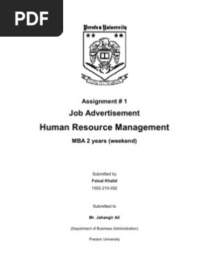 Job Advertisement