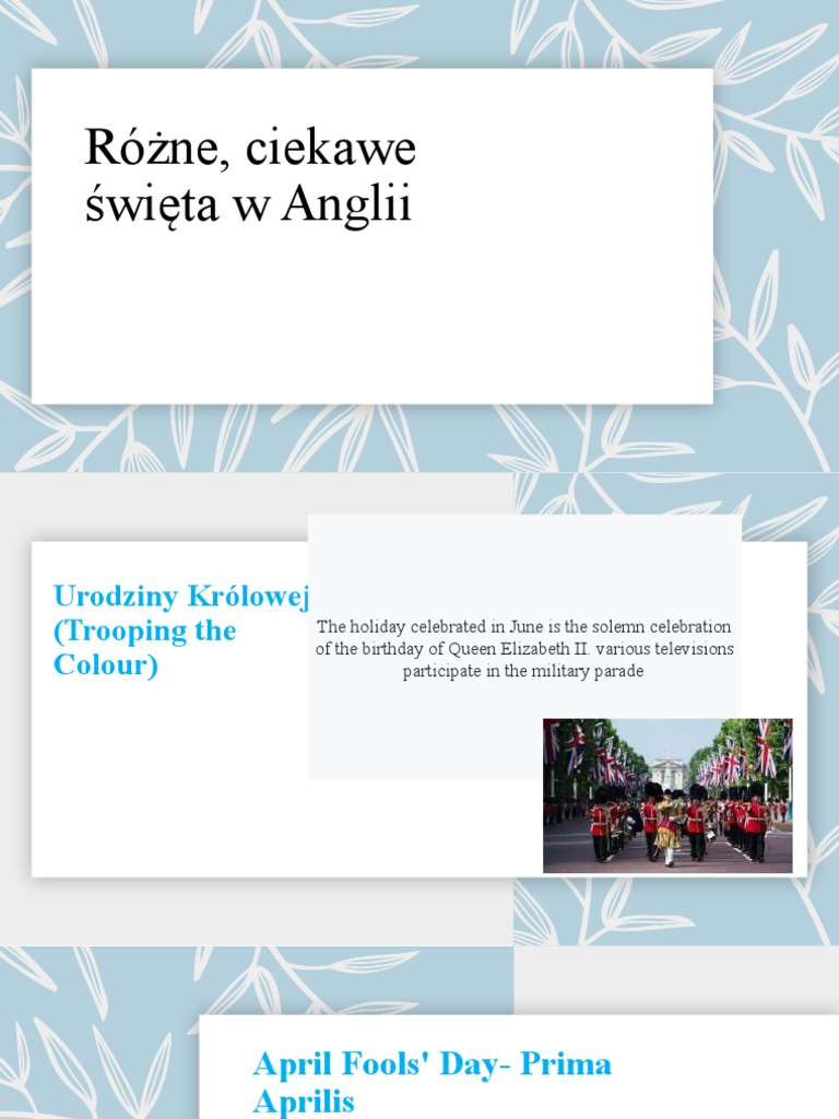 Prezentacja o Anglii | PDF