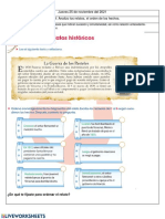 Jueves 25 de Noviembre Del 2021 Español: Analizo Los Relatos, El Orden de Los Hechos