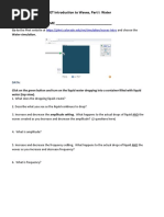 PHET Waves Intro Simulation Guide | PDF | Waves | Frequency