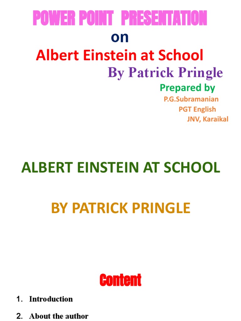 Albert Einstein at School | PDF | Albert Einstein | Science