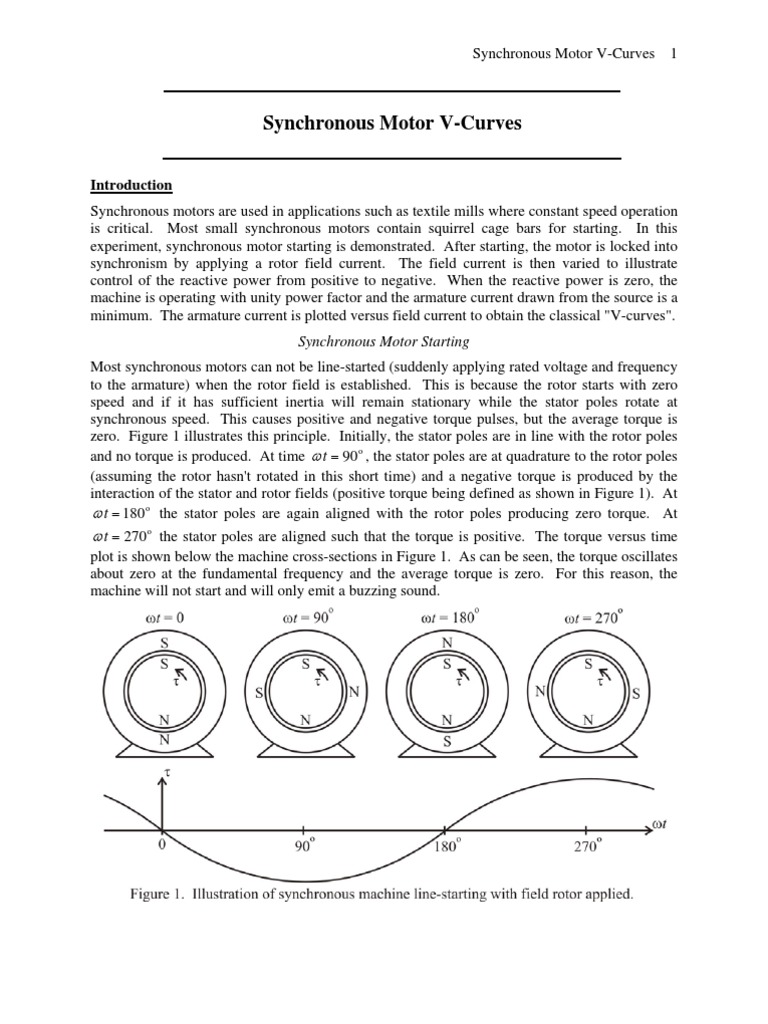 Synchronous Motor V-Curve Analysis | PDF | Ac Power | Electric Power