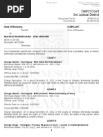 Criminal Complaint For Mustafa Rahsad Bush