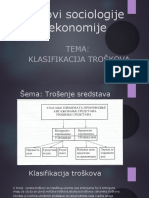 Klasifikacija Troskova II