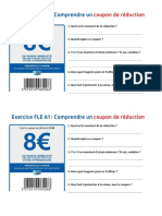 Exercice FLE A1 Comprendre Un Coupon de Reduction