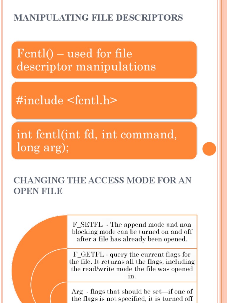 3 Manipulating File Descriptors PDF